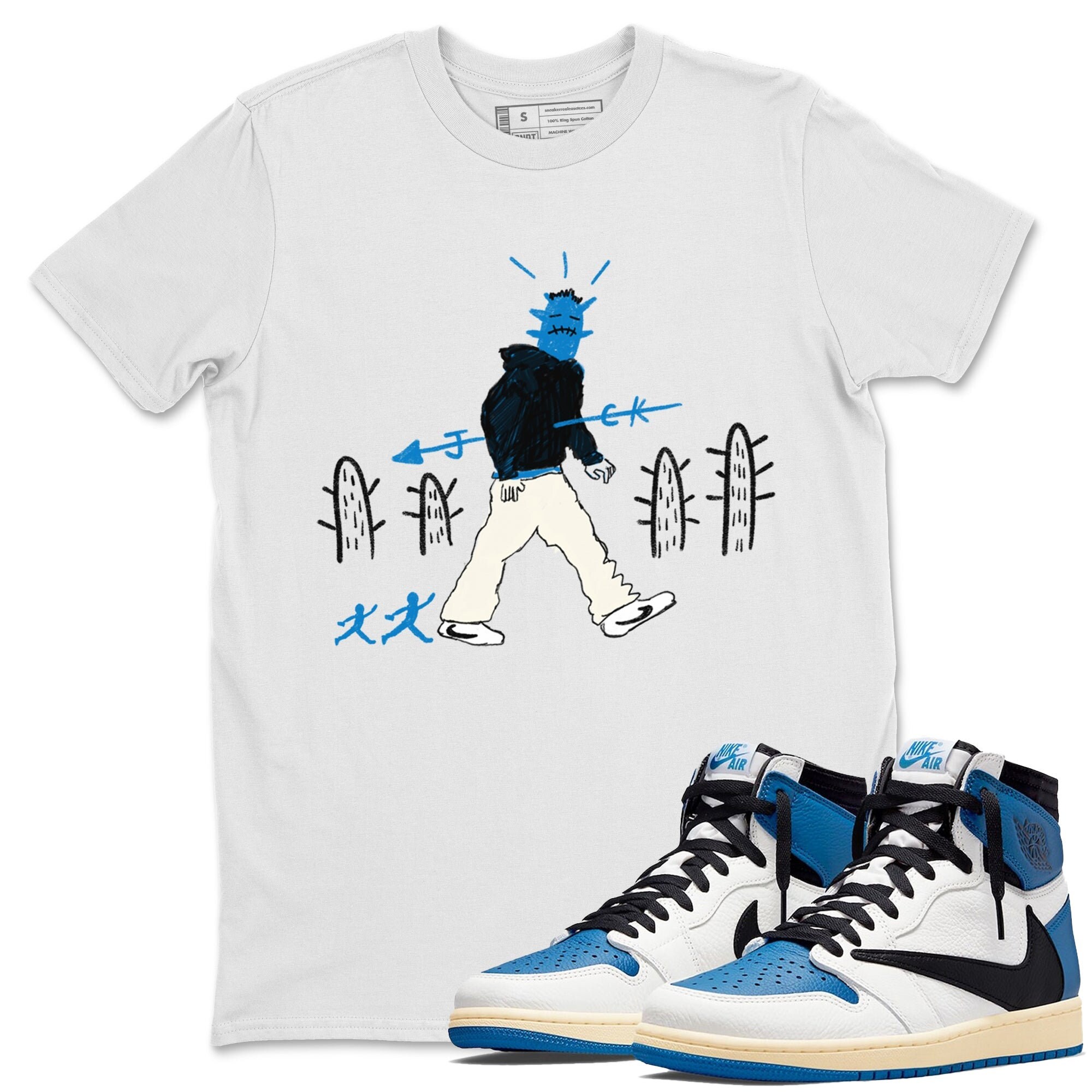 Cactus Man Unisex Crew Neck T-Shirt - Streetwear Brand Shirt To Match 1s Fragment