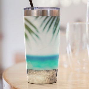 Pear with a ocean view Tumbler Wrap jpeg png file
