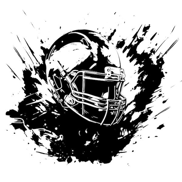 Football Player Helmet Dude Sports SVG File Vectored