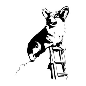Corgi Dog SVG, Dog Portrait, Dog Outline, Files for Cricut, SVG File