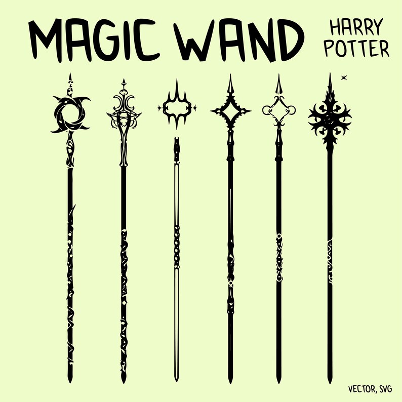 Harry Potter Magic Wands, Files for Cricut, SVG File - Etsy