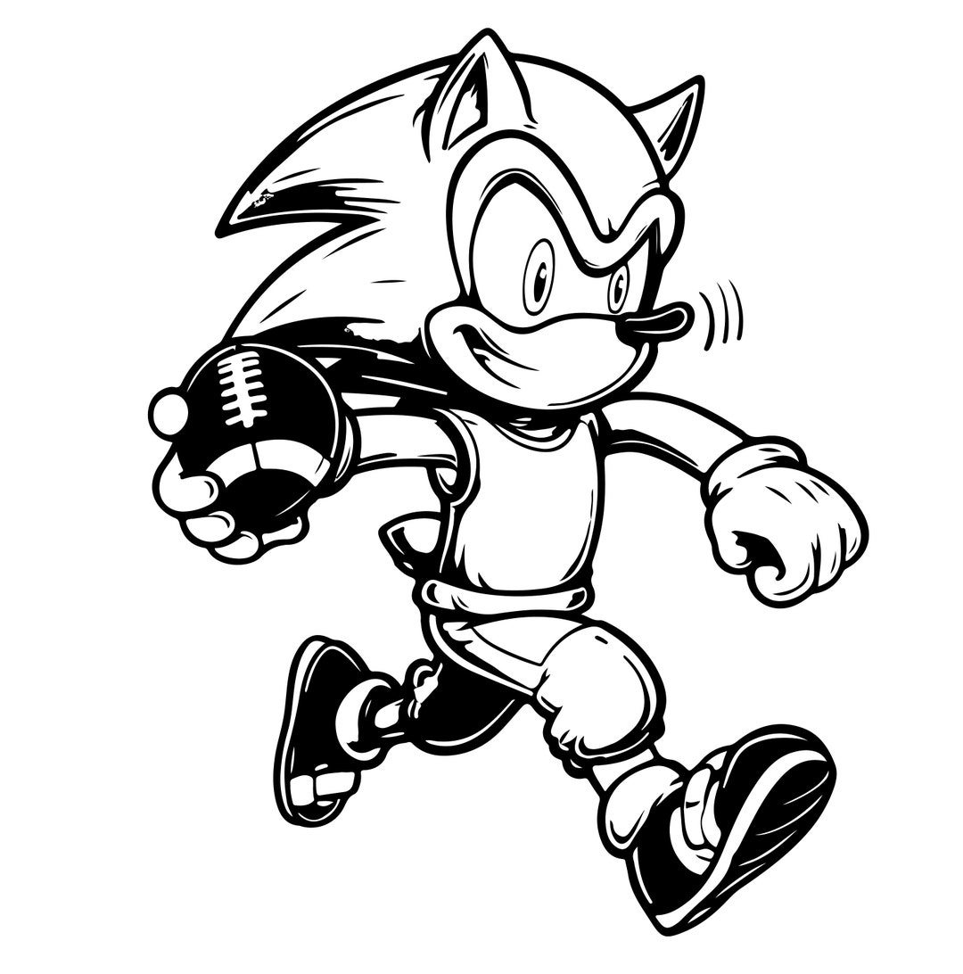 Sonic Playing Football, Sonic the Hedgehog, Files for Cricut, SVG File ...