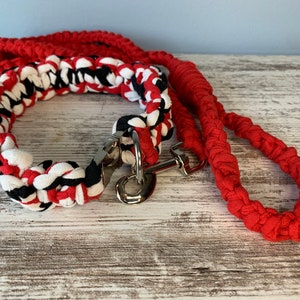 Dog collar , Upcycled woven t-shirt yarn, Recycled Material Pet Collar