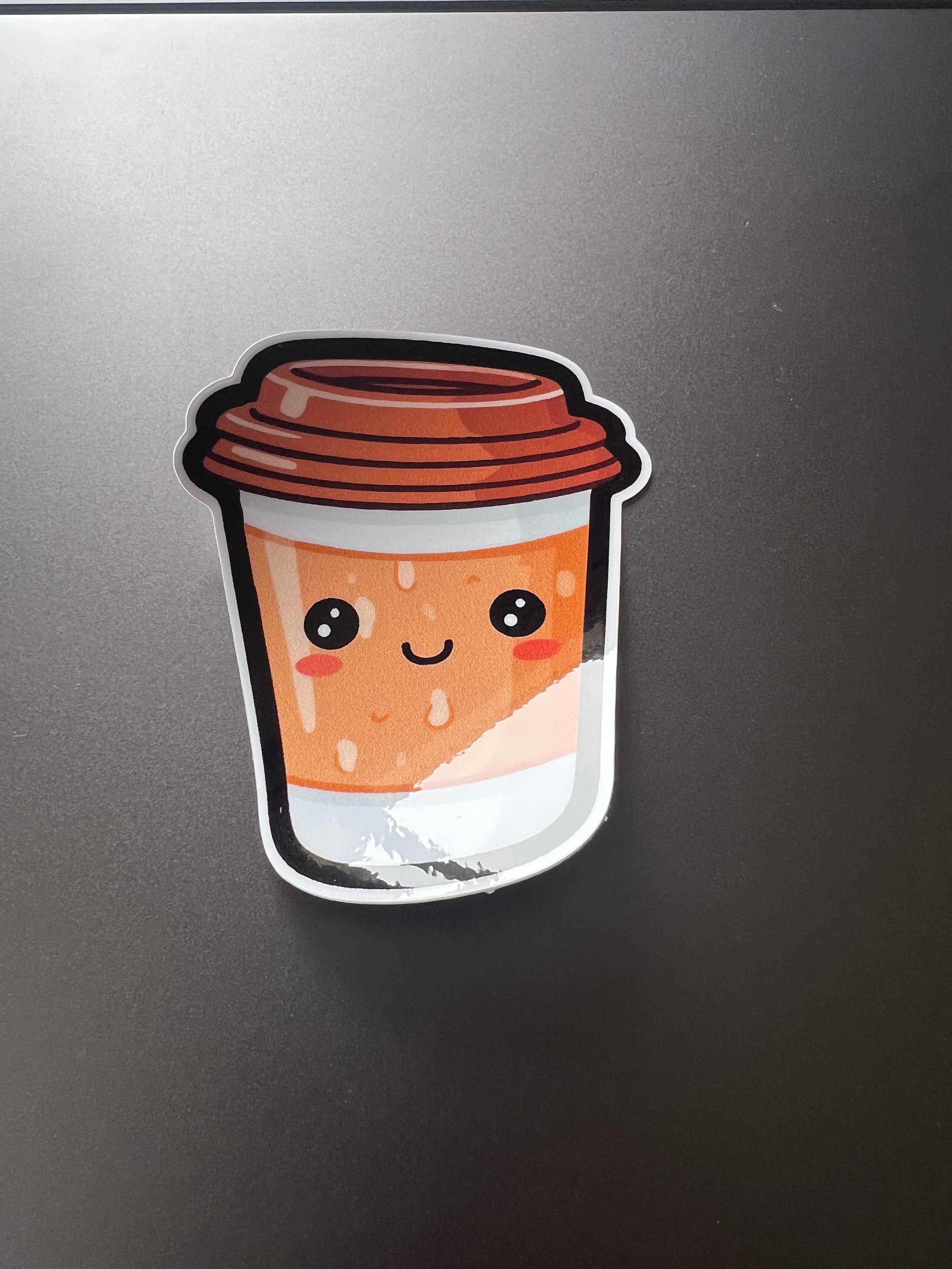 Cute Cup of Coffee Sticker / Laptop Sticker / Water Bottle Sticker / Waterproof Sticker Etsy