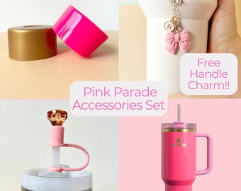 Set di accessori Stanley Pink Parade Set di accessori Stanley Pink Parade Idea per stivale da parata rosa Idea per topper di paglia rosa Parade Ciondolo da parata rosa