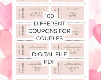 Coupon per coppia coupon di relazione stampabile coupon d'amore personalizzabili Buono d'amore fai da te coupon amore stampabile coupon di coppia amore modificabile