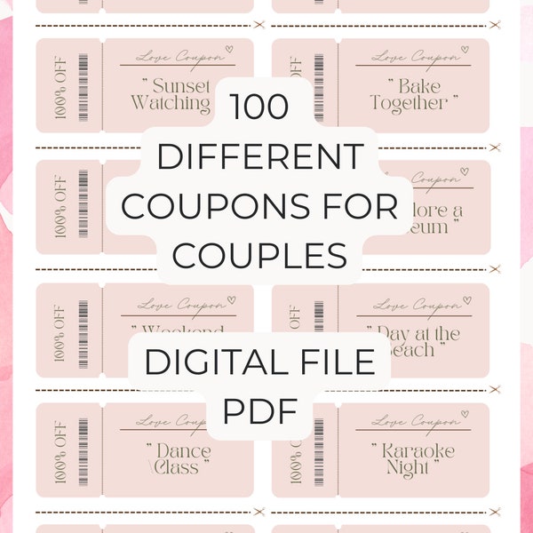 Coupon for couple printable relationship coupon customizable love coupons DIY love voucher coupon love printable couple coupon love editable