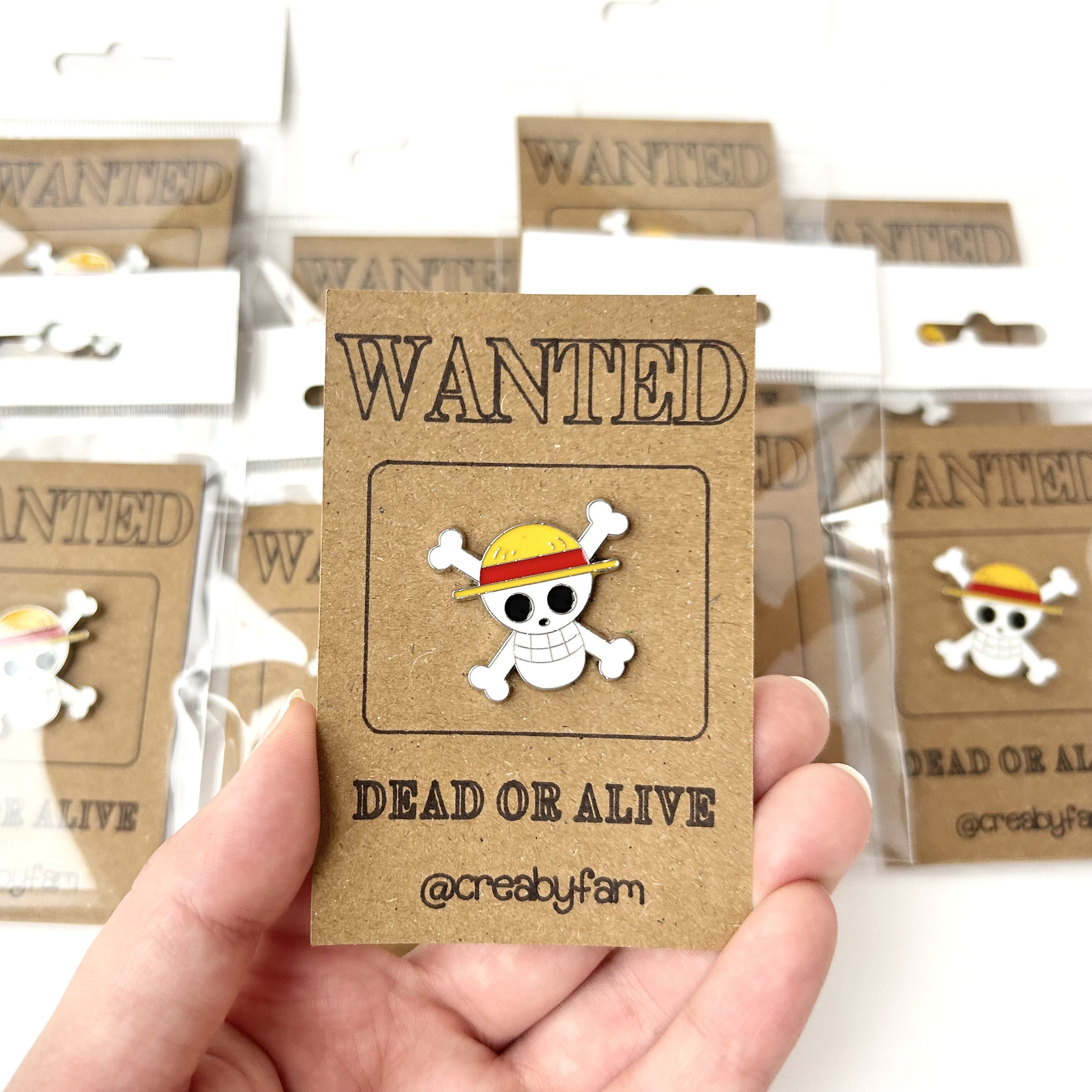 One Piece Straw Hat Crew Set of 10 Hard Enamel Pins - FREE SHIPPING