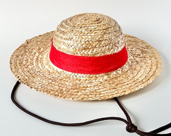 Monkey D Luffy Straw Hat One Piece straw hat Luffy cosplay hat anime straw hat merch One Piece merch Monkey D Luffy One Piece anime hat