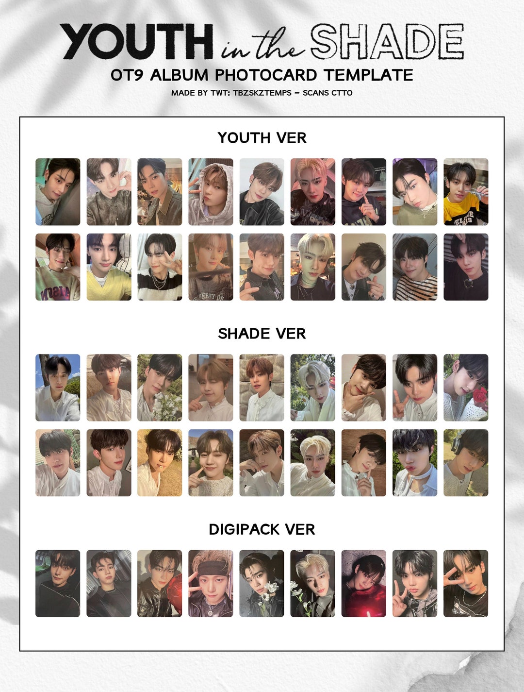 ZB1 Zerobaseone Youth in the Shade Album Official Photocard Etsy ZB1 Zerobaseone Youth in the Shade Album Official Photocard Etsy