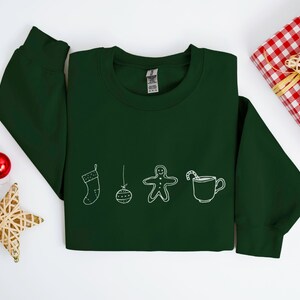 Schlichter Weihnachtspullover mit Rundhalsausschnitt