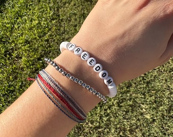 Freedom Remembrance Bracelet - We Are Charlie - Patriotic USA Jewelry