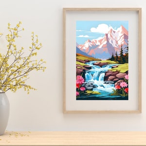 Mountains and Flowers