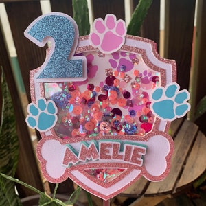 Puppy Paws Shaker Cake Topper