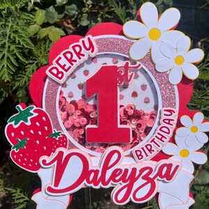 Strawberry Shaker Cake Topper
