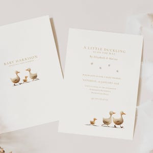Little Duckling Baby Shower Invitation, Baby Duck Baby Shower Invitation, A Little Duckling Is On The Way Baby Shower Invite, Cute Duck, DCK