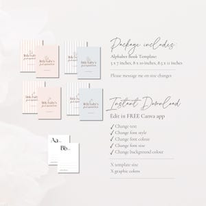Baby First Abc Book Template, Alphabet Book Template, Abc Book Template, Editable First Alphabet Book, ABC Baby Shower Game Template image 8