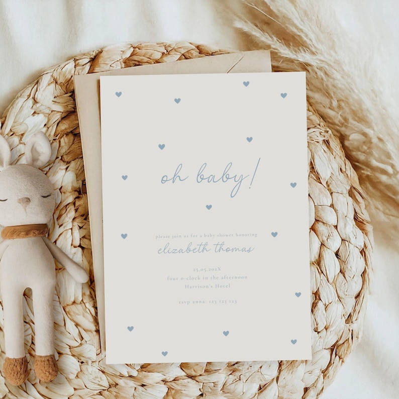 Minimalist Baby Shower Invite, Modern Baby Shower Invite, Classic Baby Shower, Hello Baby Gender Neutral Invite, Black White Baby Shower