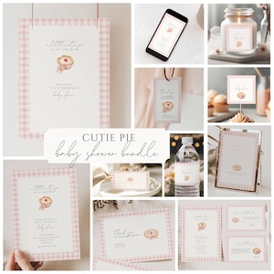 A Little Cutie Pie Is On The Way Baby Shower, Cutie Pie Baby Shower Invitation, Pie Baby Shower Decorations, Sweet As Pie Baby Shower, CP01