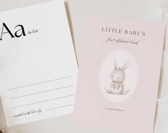 Baby First Abc Book Template, Alphabet Book Template, Abc Book Template, Baby Shower ABC Baby's First ABC Book, A-Z Game Template, XY1