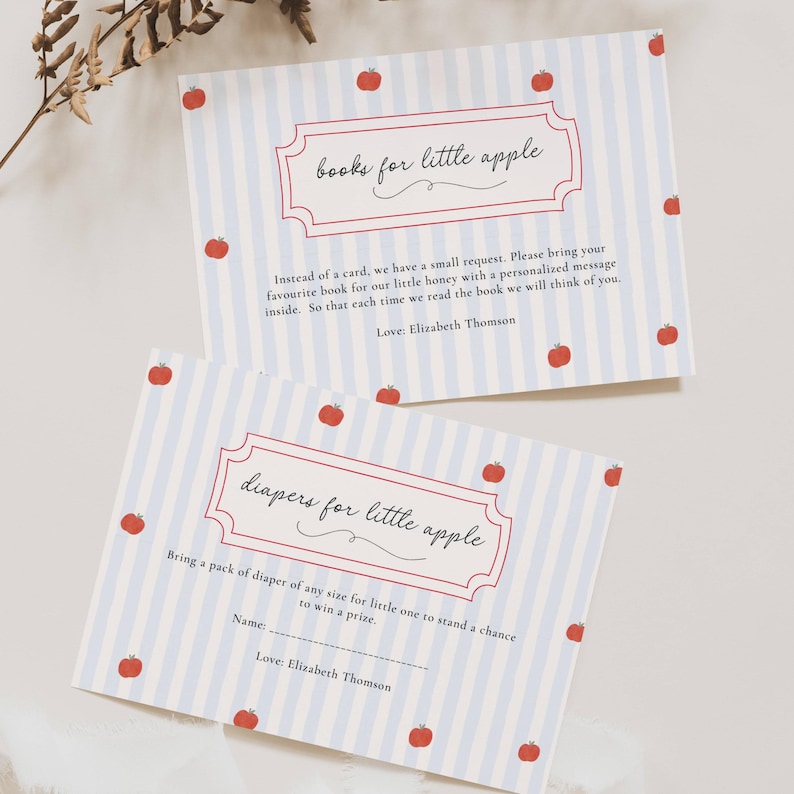Apple Of My Eye Baby Shower Invitation, Apple Of Our Eye Invite, Autumn Fall Apple Baby Shower,  Fall Harvest Baby Shower Invitation Template