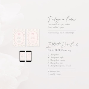 Vintage Pink Bow Floral Birthday Invitation, Elegant Coquette Bow Floral Birthday Invitation, First Birthday Preppy Bow Birthday Invite, FBD