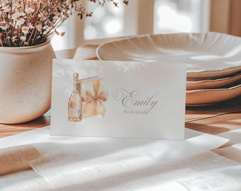 A New Chapter Begins Bridal Shower Placecards: Book Theme (Editable Template), Gold, Next Chapter