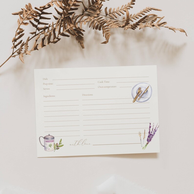 She's Off The Market Bridal Shower Recipe Card, Off The Market Bridal Shower Recipe, Fresh Off The Market Bridal Shower Recipe Card