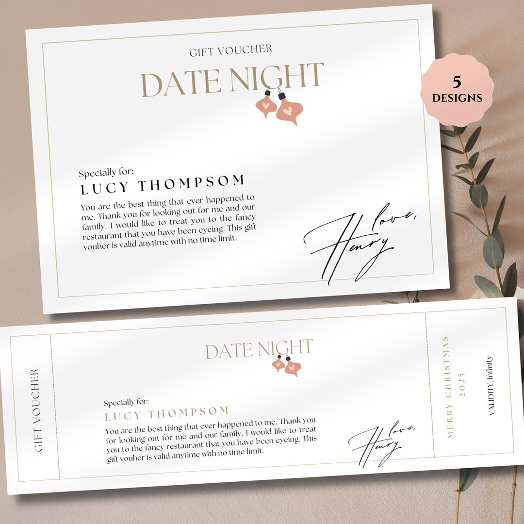 Date Night Coupon Printable Printable Love Coupons Date - Etsy