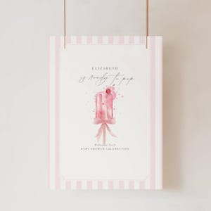 Ready To Pop Baby Shower Sign, Ready To Pop Baby Sprinkle, Popsicle Baby Shower Welcome Sign, She&#39;s Ready to Pop Baby Shower Sign, PP11