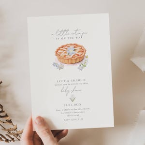 Invito per baby shower Cutie Pie, Un piccolo Cutie Pie è in arrivo Invito per baby shower, Invito per baby shower Sweetie Pie, Pie Baby CP01