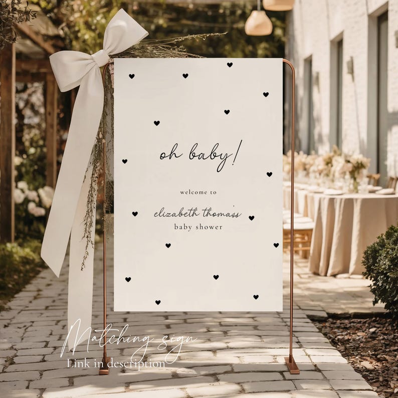 Minimalist Baby Shower Invite, Modern Baby Shower Invite, Classic Baby Shower, Hello Baby Gender Neutral Invite, Black White Baby Shower