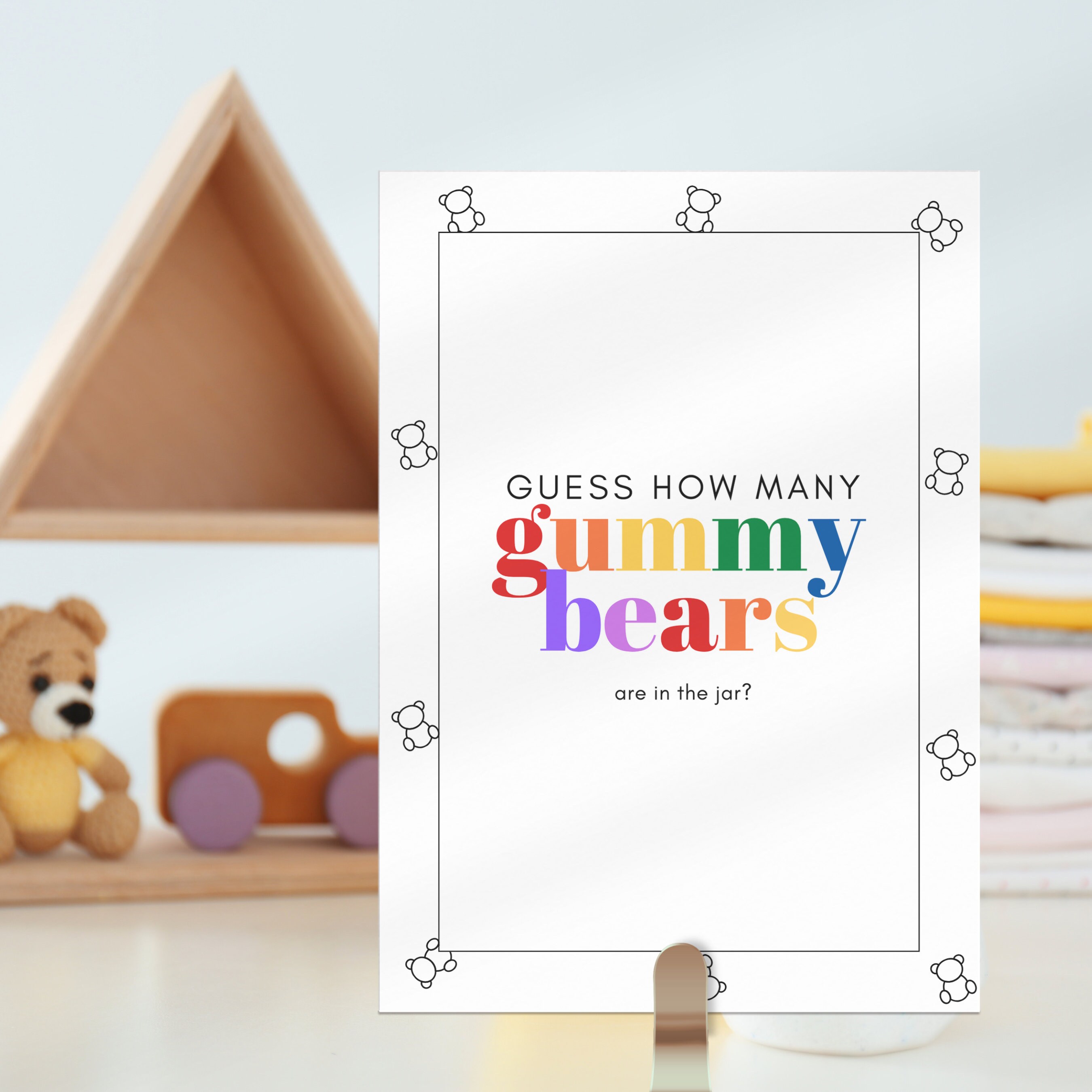 Guess How Many Gummy Bears Baby Shower Baby Shower Game Guess How Many ...
