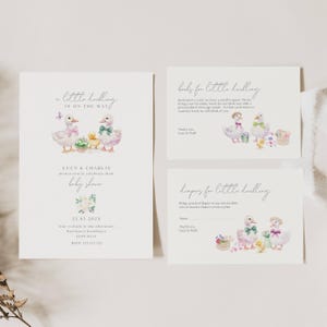 Little Duckling Baby Shower Invitation, Baby Duck Baby Shower Invitation, A Little Duckling Is On The Way Baby Shower Invite, Cute Duck, DCK