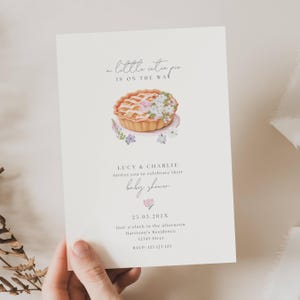 Invito per baby shower Cutie Pie, Un piccolo Cutie Pie è in arrivo Invito per baby shower, Invito per baby shower Sweetie Pie, Pie Baby CP01