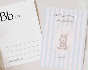 Baby First Abc Book Template, Alphabet Book Template, Abc Book Template, Editable First Alphabet Book, ABC Baby Shower Game Template, XY1