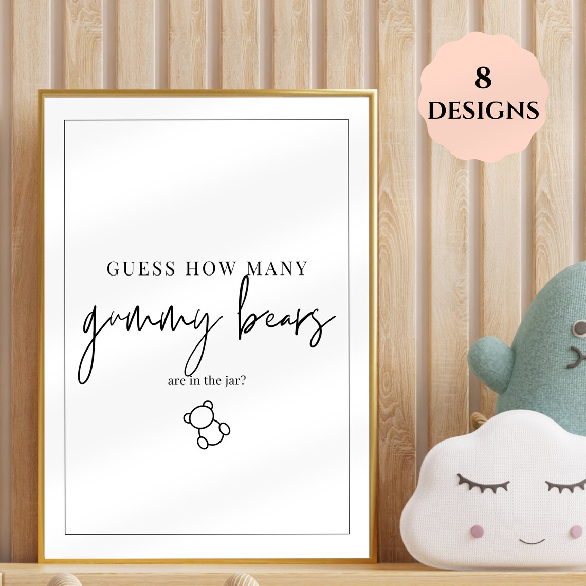 Guess How Many Gummy Bears Baby Shower Baby Shower Game Guess How Many ...