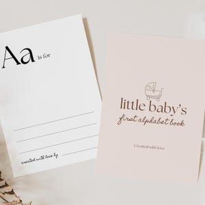 Baby First Abc Book Template, Alphabet Book Template, Abc Book Template, Editable First Alphabet Book, ABC Baby Shower Game Template image 6