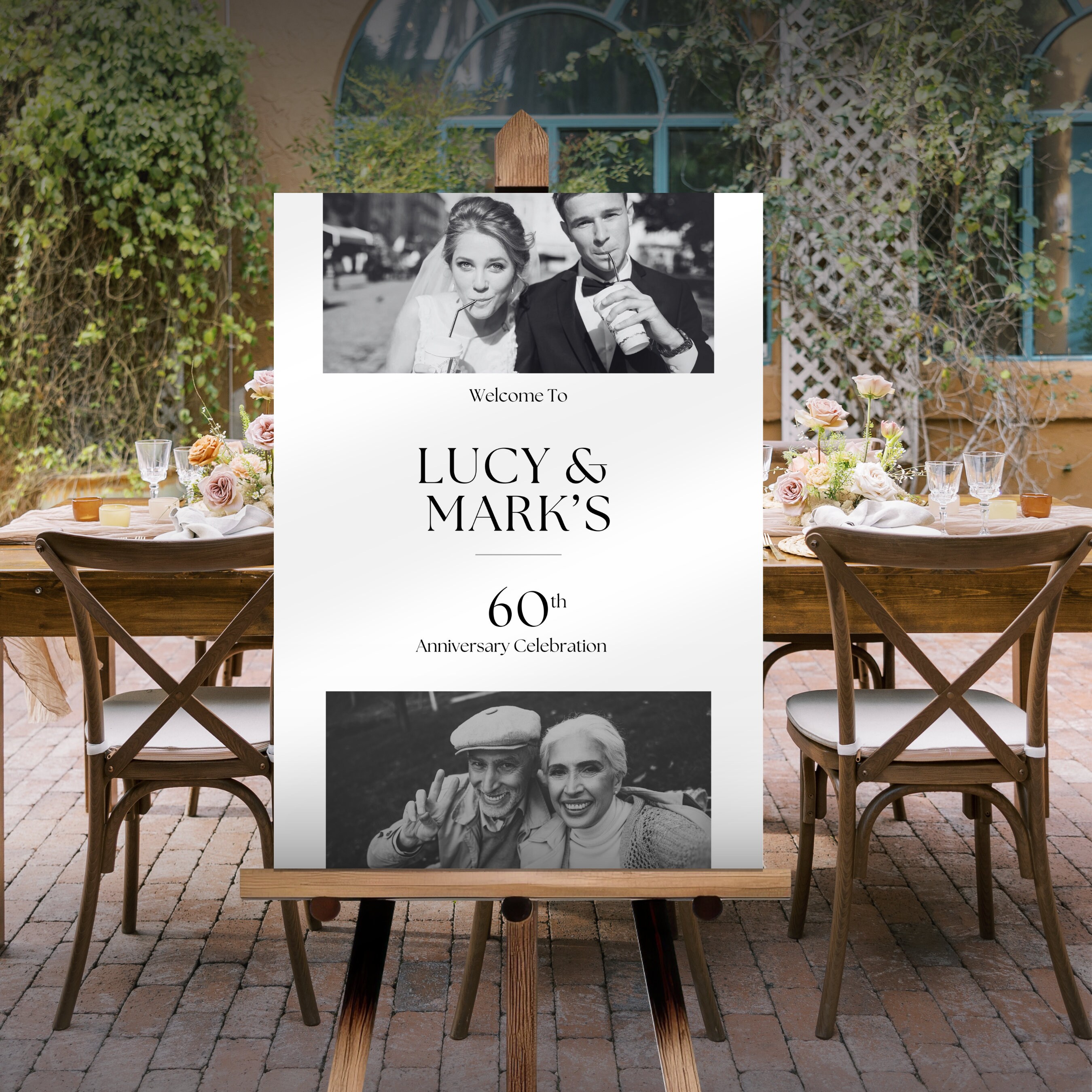 60th Wedding Anniversary Welcome Sign, 60th Wedding Anniversary ...