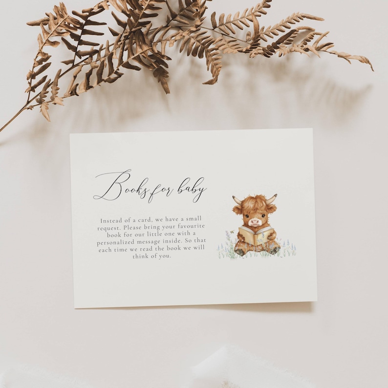 Highland Cow Baby Boy Invite Baby Shower, Boho Highland Cow Baby Shower Invite, Oh Holy Cow We Are Having a Baby Boy, Cow Baby Shower