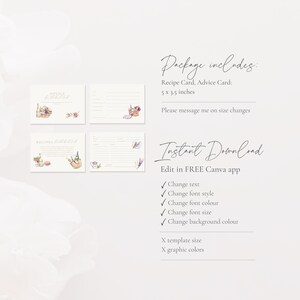 She's Off The Market Bridal Shower Recipe Card, Off The Market Bridal Shower Recipe, Fresh Off The Market Bridal Shower Recipe Card, Canva Editable Template