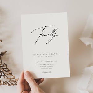 Hilarious Wedding Invitations, Modern Invitation Template, Casual Wedding Invites, Intimate Wedding Invitation Template, Funny Wedding