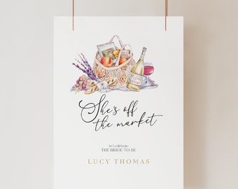 Fresh Off The Market Bridal Shower Sign, Off The Market Bridal Shower Sign, Farmers Market Bridal Shower Welcome Sign, Bridal Shower, CT01