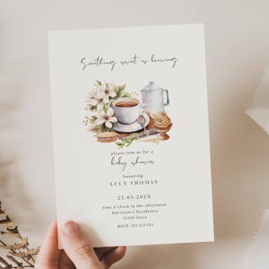 Baby Brewing Invitation Coffee, Baby Is Brewing Invite Coffee, Coffee Baby Shower Invite, A Baby Is Brewing Coffee Invitation, Coffee, SH01