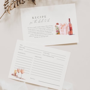 Vino Before Vows Bridal Shower Invitation: Wine Theme (Editable Template), Floral, Bundle