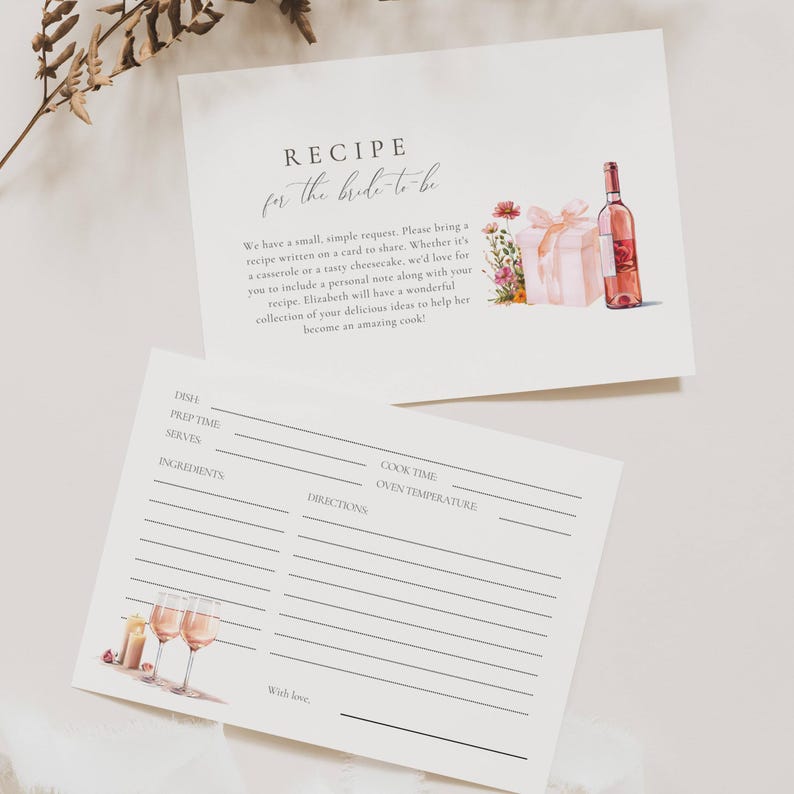 Vino Before Vows Bridal Shower Invitation: Wine Theme (Editable Template), Floral, Bundle