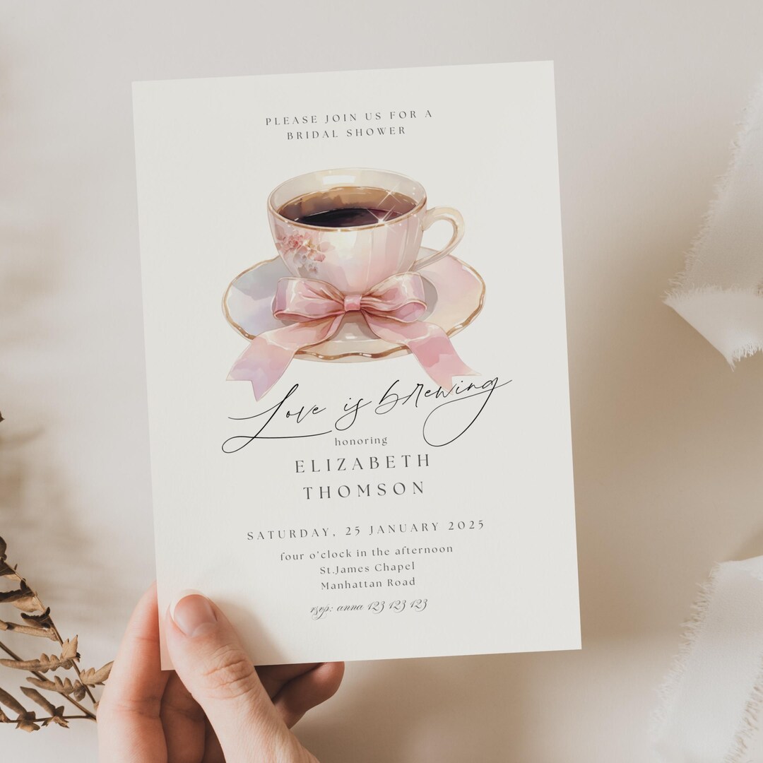 Bridal Shower Invitation Coffee Theme, Coffee Themed Bridal Shower ...