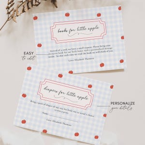 Apple Of My Eye Baby Shower Invitation, Apple Of Our Eye Invite, Autumn Fall Apple Baby Shower,  Fall Harvest Baby Shower Invitation Template