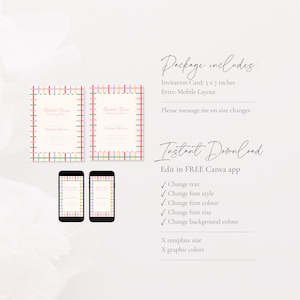 First Birthday Invite Primary Colors: Colorful Birthday Girl, Stripes (Editable Template), Canva Editable Template