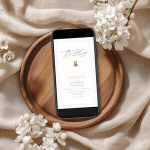 Can Bearly Wait Baby Shower Simple Invitation, Teddy Bear Baby Shower Invitation, We Can Bearly Wait Baby Shower Gender Neutral Invitation Template, Digital Download